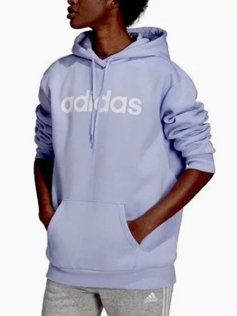 New Adidas Hoodie Sweatshirt Lilac Purple Size XS